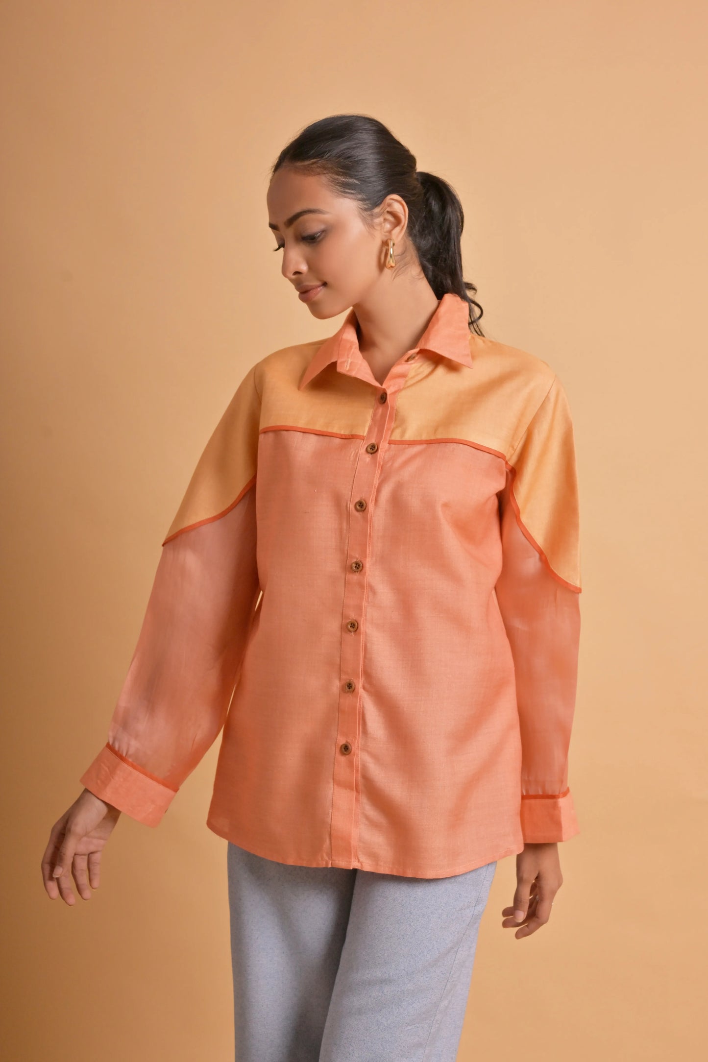 Contrast Panel Shirt