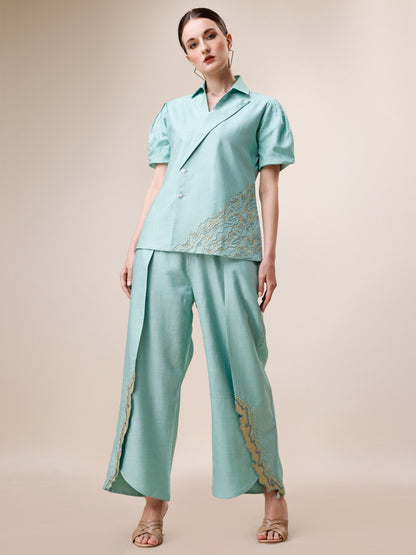 Layered Cutwork Trousers