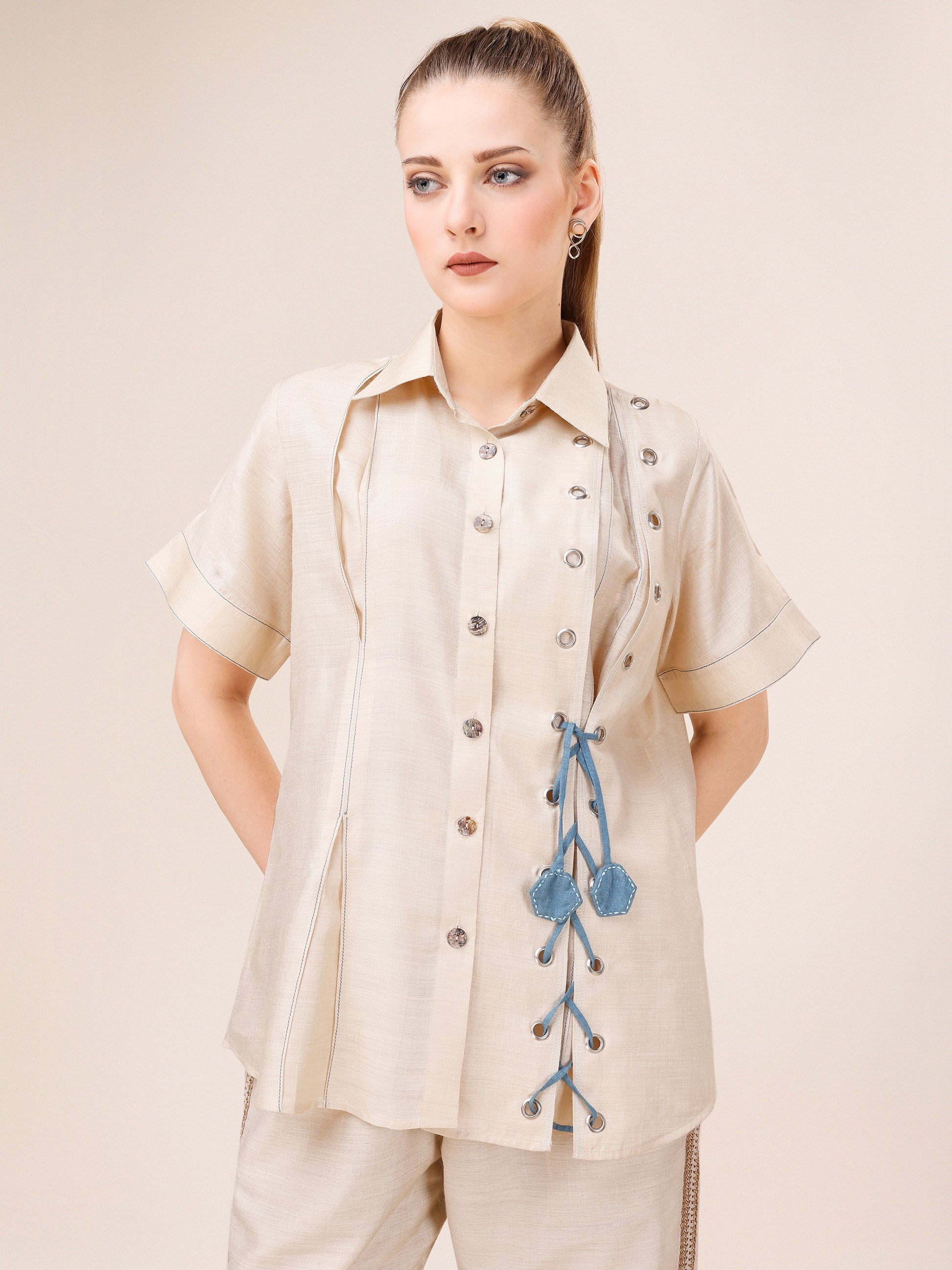 Eyelet Detail Shirt