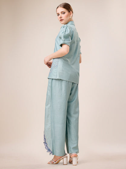 Layered Cutwork Trousers