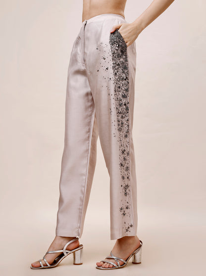 Embroidered straight pants