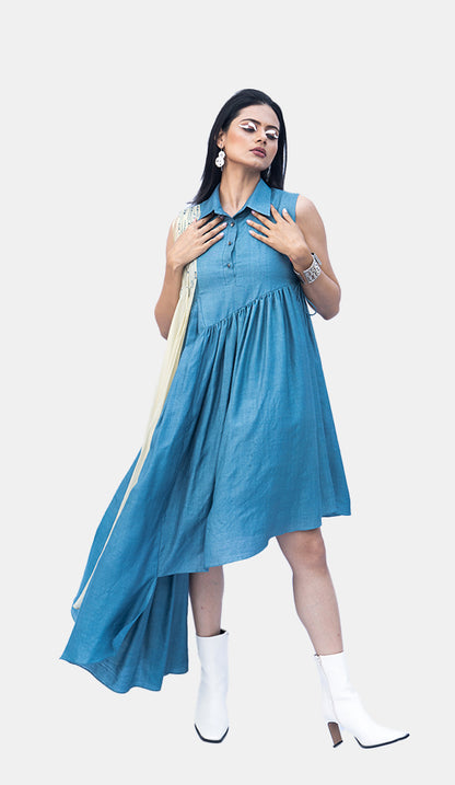 Asymetrical Pleated Dress