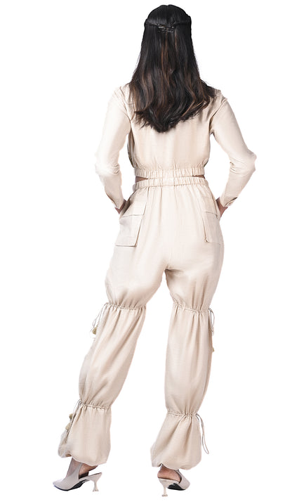 Adjustable Lowers, embroidered Jumpsuit