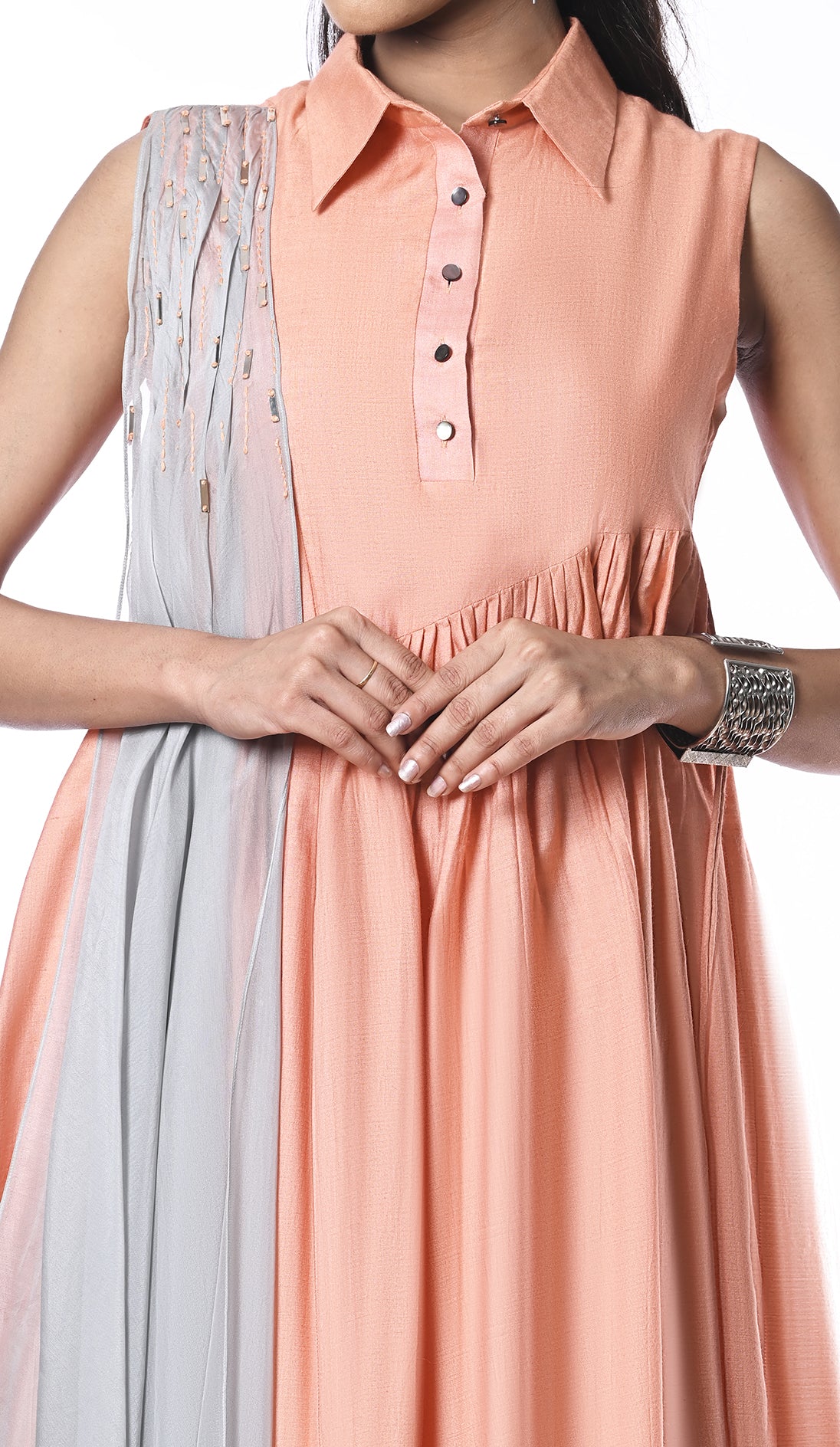 Asymetrical Pleated Dress